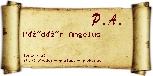 Pödör Angelus névjegykártya